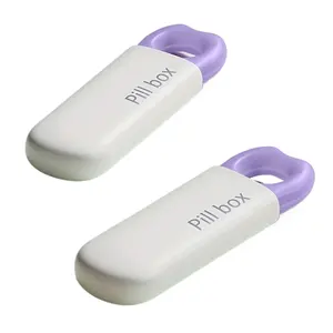 1 Press Lock Pill Box Compact Portable Medicine Organizer Ideal for Travel Home or Outing Simple Design Secure Closure Must Have for Frequent Travelers