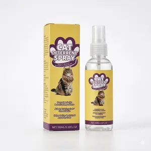 Cat Deterrent Spray – 100ml (3.38 fl oz) – Stops Scratching, Chewing & Marking – Natural Botanical Formula – Non-Toxic, Vet-Recommended – Protects Furniture, Carpets & Plants – Safe for Home Training