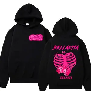 Omar Courtz Bellakita Graphic Hoodie | Unisex Harajuku Fashion Hoodie Casual Street Style Fleece Fabric Pullover Hooded Sweatshirt for Unisex
