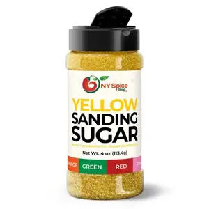NY Spice Shop Yellow Sanding Sugar - Sweet Colorful Edible Sprinkles for Cookies, Baking, Ice Cream, Desserts & Crunchy Toppings - Bake