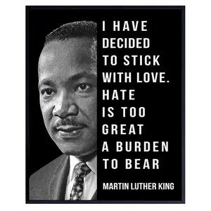 Martin Luther King Quote - Inspirational MLK Saying Wall Art Decor Poster, 8x10, for Living Room, Bedroom, Classroom - Gift for African American, Black Women, Men - UNFRAMED Print