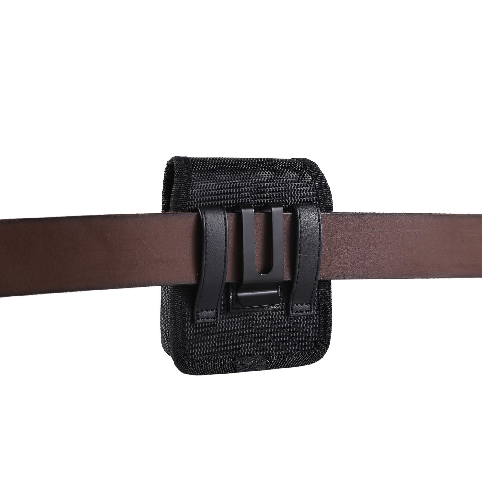 Cell Phone Holster Pouch Nylon Belt Clip Strong Magnet Card Slot Carrying Perfect For Outdoor Daily Use For iPhone17/16 Pro Max/Samsung S25 Ultra/Google Pixel For Man