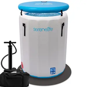 Inflatable Cold Plunge Tub 87.5 Gal Recovery Drop Stitch PVC