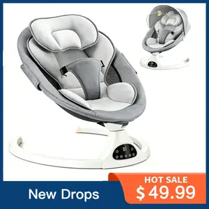 Electric Baby Swing for Infants to Toddler, Portable Multi-Speed Rocker with Bluetooth Music, Remote Control & 5 Natural Sway Positions loungers girl boy need colum pio bebé point harness indoor baby rocker chair backrest adjustable Newborn Newborn