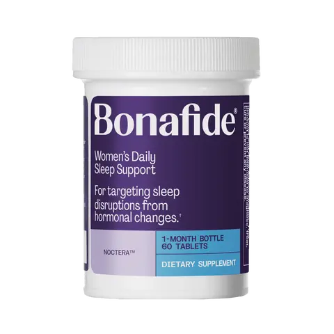Women’s Daily Sleep Support for Stay-Asleep Relief – Bonafide Noctera – Hormone-Free & Melatonin-Free Supplement – Use Daily & Continuously – Helps Reduce Sleep Disruptions & Improve Sleep Quality — 1 Month Supply (60 Tablets)