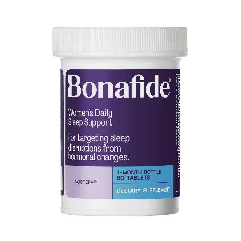 Women’s Daily Sleep Support for Stay-Asleep Relief – Bonafide Noctera – Hormone-Free & Melatonin-Free Supplement – Use Daily & Continuously – Helps Reduce Sleep Disruptions & Improve Sleep Quality — 1 Month Supply (60 Tablets)