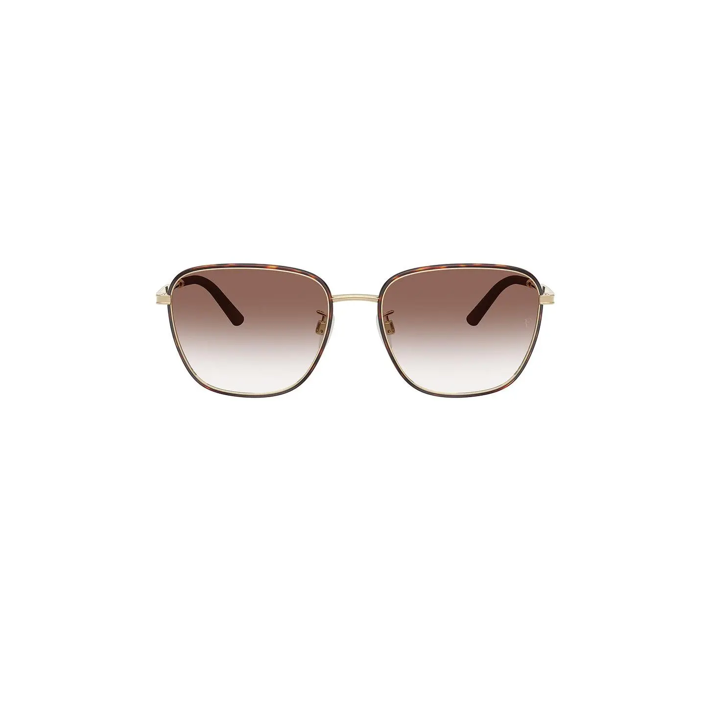 Oliver Peoples R-18 Pillow Sunglasses in Brown & Gold