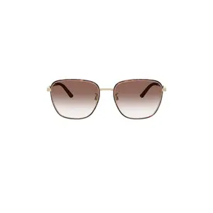 Oliver Peoples R-18 Pillow Sunglasses in Brown & Gold