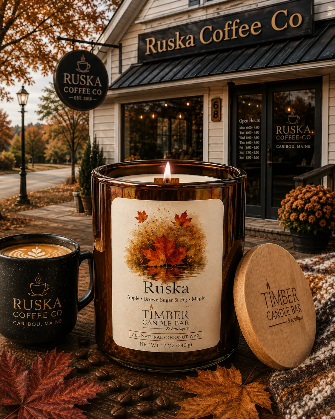 Timber Candle Bar Ruska 12 oz Candle