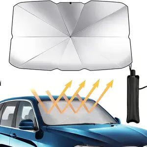 Foldable Car Sunshade Umbrella, Anti-UV Heat Shield with Reflective Aluminum Film, Privacy Protection, Universal Fit for Sedan & SUV