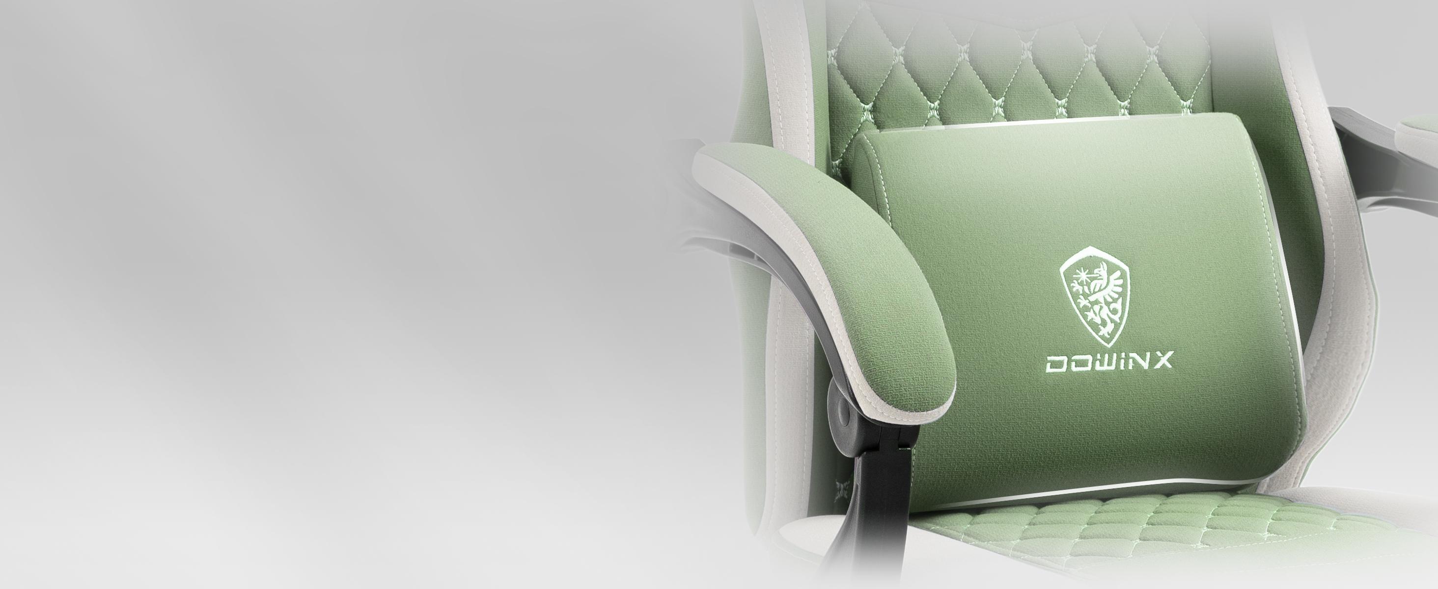 Dowinx Gaming Chair Breathable Fabric Game Chair with Gel Pad and Storage Bag, Comfortable Gamer Chair with Pocket Spring Cushion, Ergonomic Computer Chair with Footrest