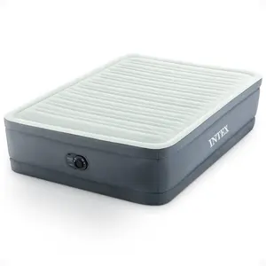 Intex PremAire I Fiber-Tech Elevated Air Mattress Bed with Built-In Pump, Full