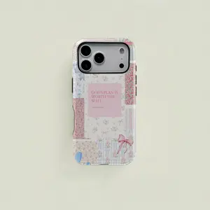 Cross, Floral, and Ribbon Design 2-in-1 Phone Case — A sturdy and durable dual-layer protective case compatible with iPhone 17/16/15/14/13/12/11 Pro Max/Plus/Pro and Samsung Galaxy S25/S24/S23. An ideal birthday gift for friends.