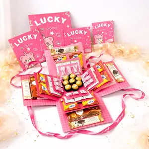 Cute Pink Cartoon Surprise Gift Box 4-Layer Explosion Box for Birthday, Valentine's Day, Mother's Day & Everyday Occasions | Unique DIY Present Packaging for Jewelry, Money, Photos & Small Treats