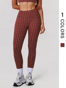 Women's Casual Outdoor Training Tight Pants, Polka Dot Fitness Running Yoga Pants, Elastic High Waist Sporty Leggings, Athleisure Fitness Leggings, All Seasons