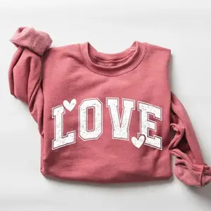 Retro Love Valentine Heart Sweatshirt, Cute Vintage Valentine Crewneck, Teacher Valentine Sweater, Women Valentine Outfit, Love Graphic Sweatshirt, Valentine Gift for Her