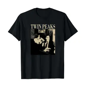 VintageTee Gildan Twin Peaks Vintage T-shirt, Retro Twin Peaks  T-shirt, Laura Palmer, Dale Cooper, Twin Peaks Movie T-shirt, Gift for Women, Men, Film Fan Cotton Top Shortsleeve Classic Tshirt Festive