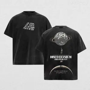 Disco Elysium Graphic Tee Oversized T-Shirt, Neo Noir RPG Inspired Artwork, Vintage Style Soft Cotton Shirt, Relaxed Streetwear Fit, Psychological Detective Aesthetic Graphic Tee for Indie Game