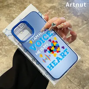 Case for iPhone 17 Pro Max Air Promax Autism Pattern IMD Polycarbon Shockproof Rugged Durable Mobile Phone Cover for Girl