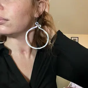 Big handmade hoop earrings