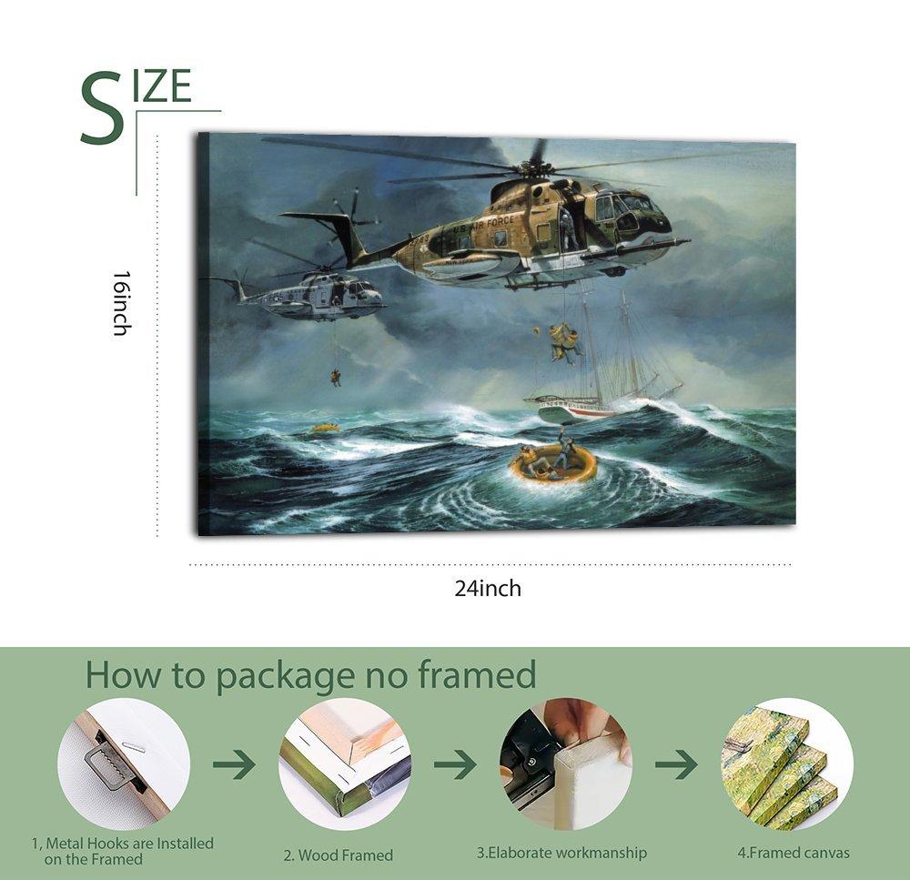 Military Fighter Poster HH-3E Poster Decorative Painting Canvas Wall Art Picture Print Modern Family Bedroom Decor
