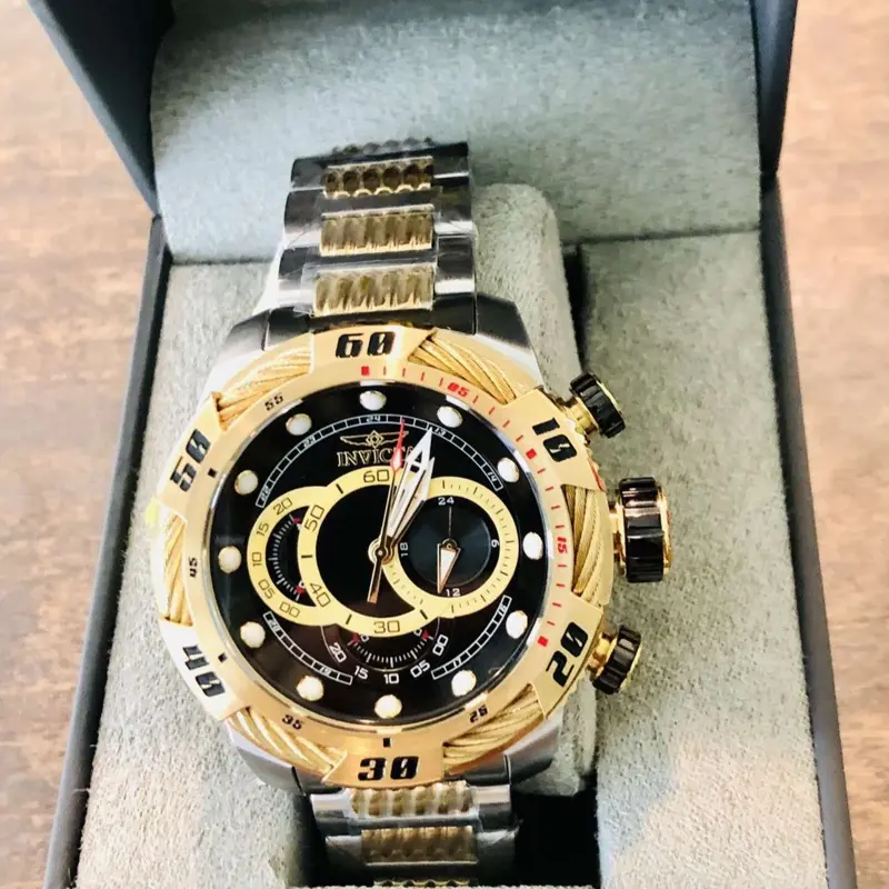Brand New Men’s Invicta Watch - Black, Gold, and Silver - Authentic Invicta