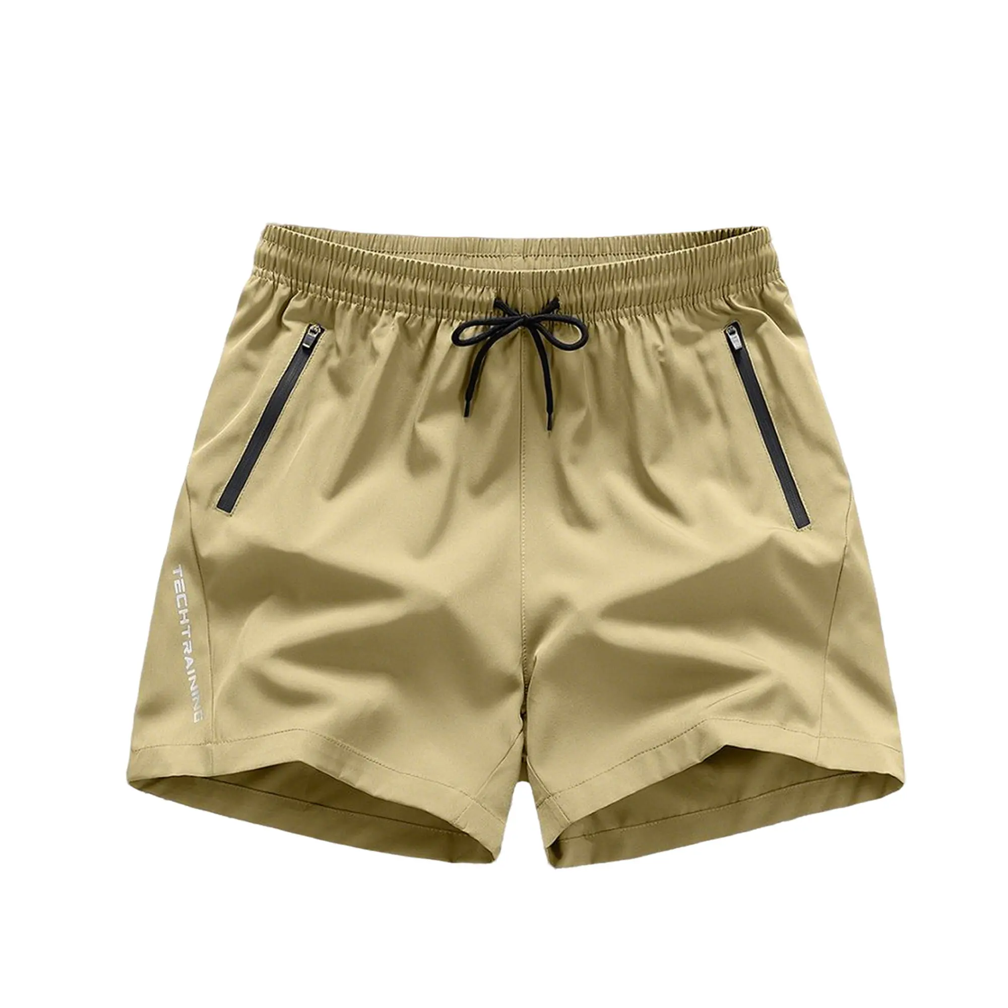 Boys’ casual athletic shorts with zippered pockets, quick-drying, breathable summer shorts with an elastic waistband
