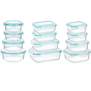 12Pcs Glass Bowl 4 Sizes with Snap Lids for Pantry Organization & Leftover Storage&leak-proof&microwave-safe&meal prep containers