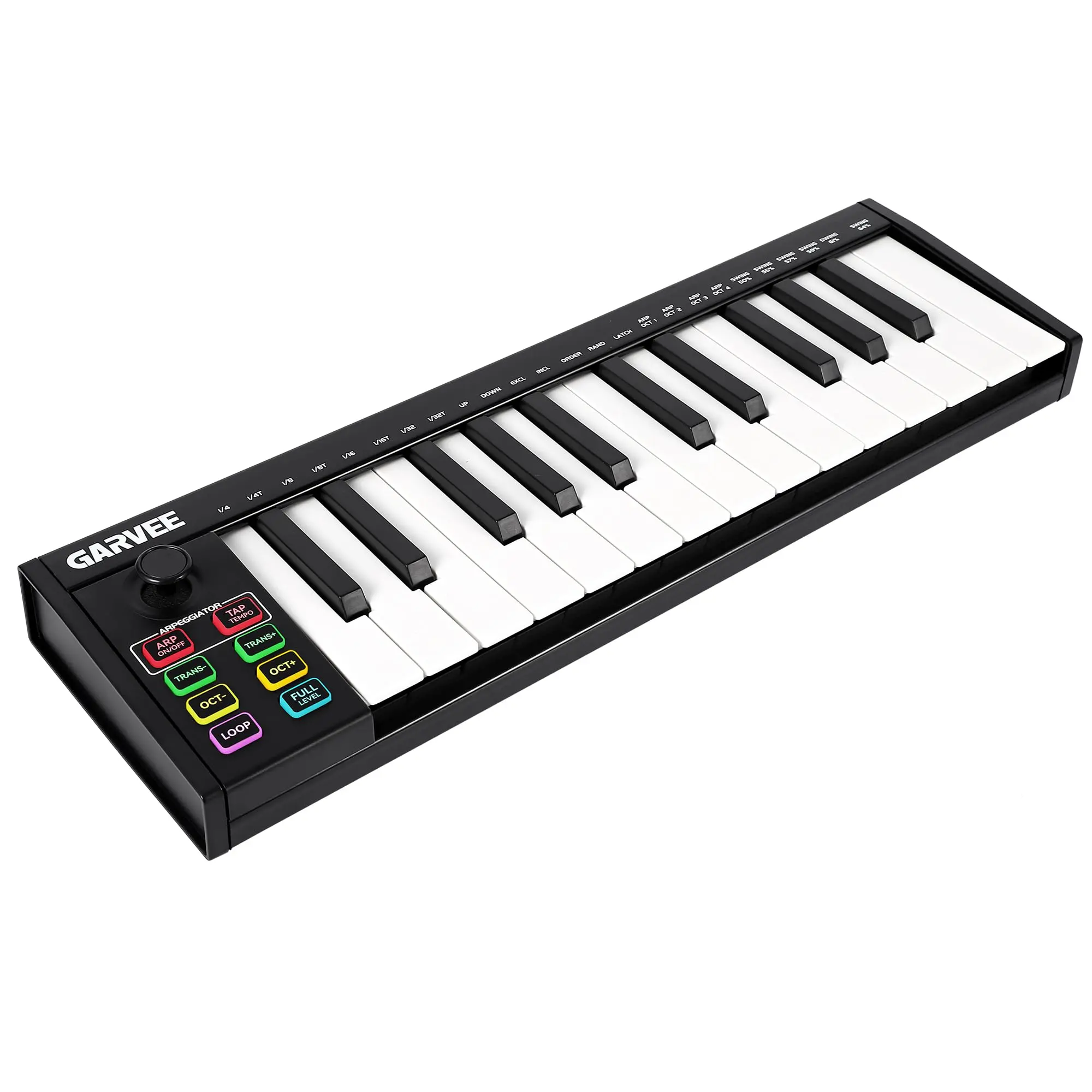 Gaomon Multifunction 25-Key Compact Digital Piano Keyboard - USB/DAW Integrated Electronic Piano with 8 Drum Pads, 8 Knobs, OLED Screen, Bluetooth for Music Production