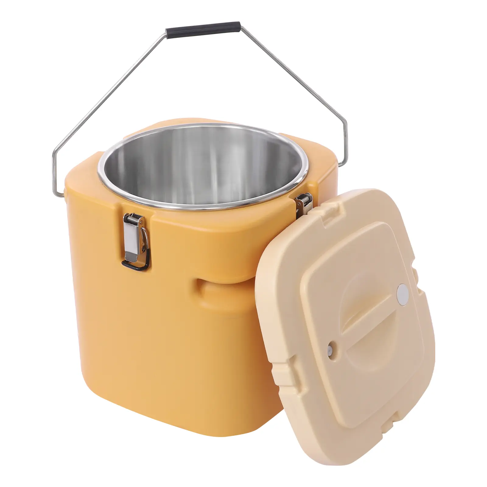 20L 304 Stainless Steel Insulated Tea & Drink Container with PE-PU Lid, Temperature Preservation, Ideal for Party-Restaurant Kitchenware Storage Solution