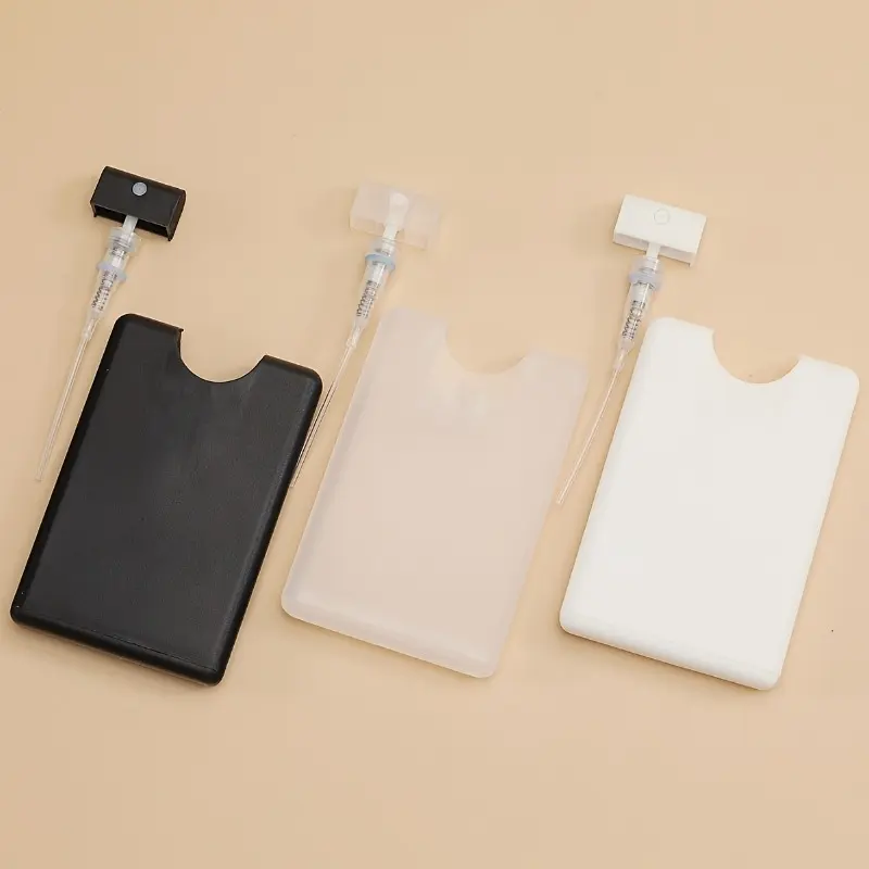 5pcs Card-Shaped Fine Mist Spray Bottles - Portable Plastic Atomizer for Perfume, Hand Sanitizer, and Fragrance - Travel-Friendly Hydration Sprayer, Portable Humidifier | Compact Sprayer | Plastic Construction Makeup Accessories