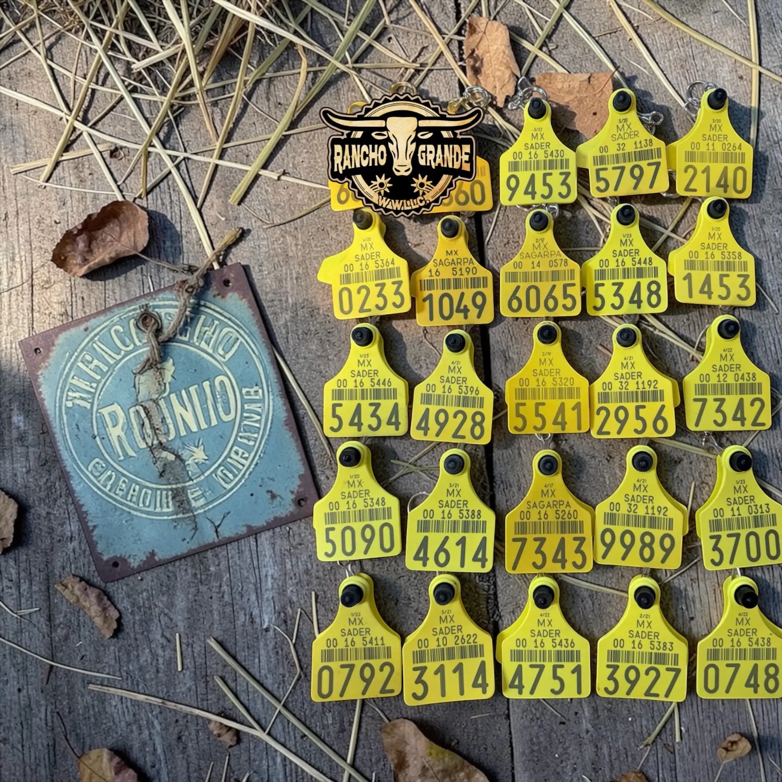Original Cow Tag Western Key Chain