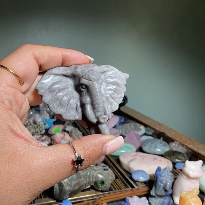 Silver sheen obsidian