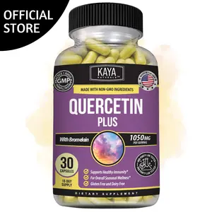 Kaya Naturals Quercetin Plus | Quercetin Supplement with Bromelain & Vitamin C | Daily Wellness Support | 30 Capsules