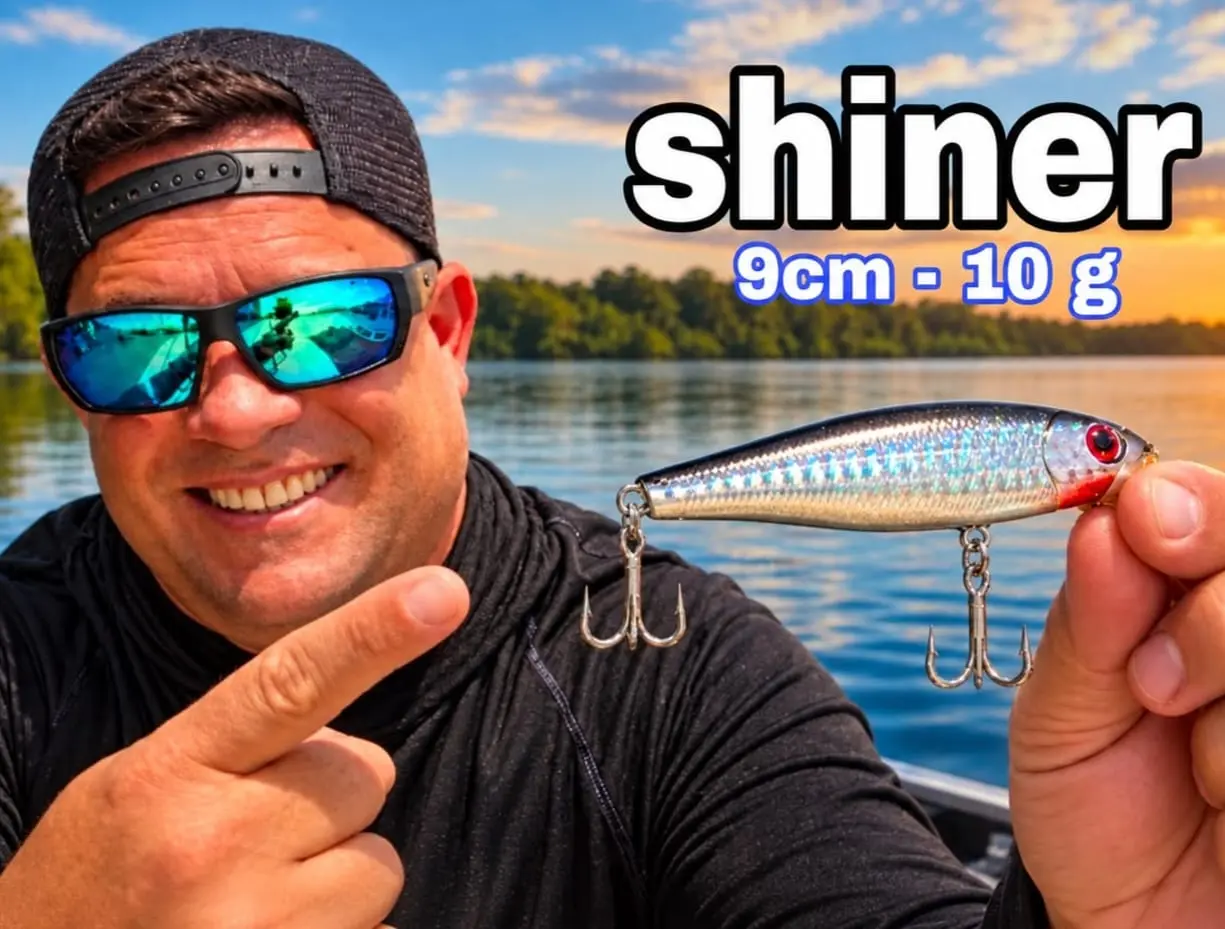 Shiner señuelo ideal para la pesca de bass y truchas en agua dulce