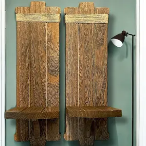 Rustic Wooden Wall Sconces with Rope Accents!! Display your candles beautifully and elegantly on your walls enhancing your homes decor.