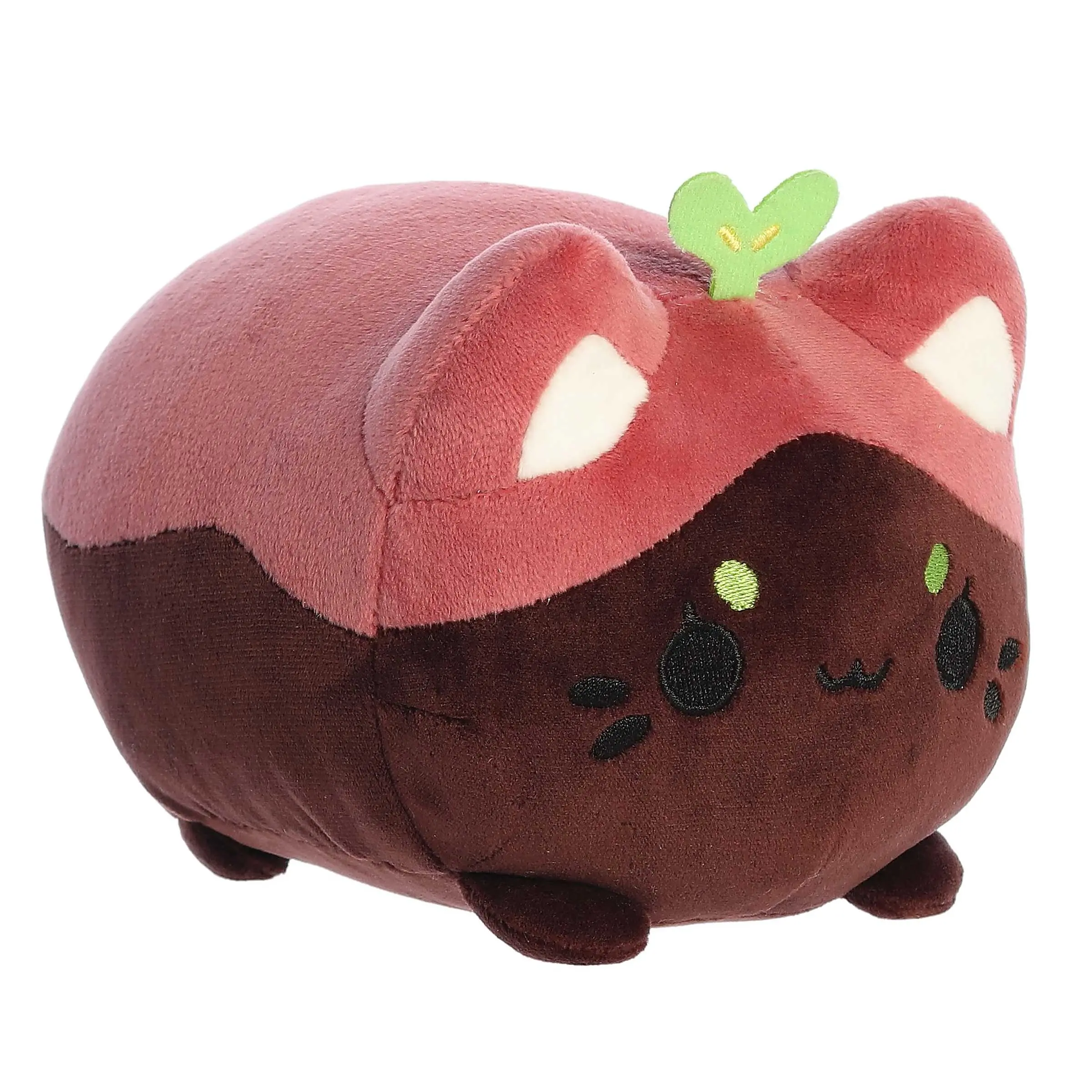 7" Aurora Meowchi Seedling Collectible Plush Toy - Tasty Peach Theme, Cute Animal Design, Super Soft Fluffy, Cuddly Doll Gift