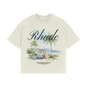 RHUDE Shirt, WORLDWIDE SERVICE T-Shirt, Summer Tee, Inspired Graphic Tee for Men & Women, Hype Unisex Graphic Tee for Streetwear Lovers