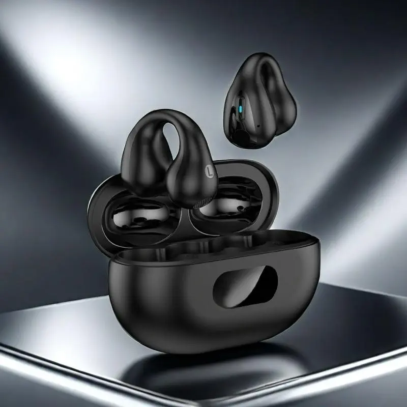 Wireless Earphone, Open-ear Design Earphone with Digital Display, Bluetooth-compatible Stereo Sound Earbuds for Gaming & Business, Audio, Open Ear Earphones
