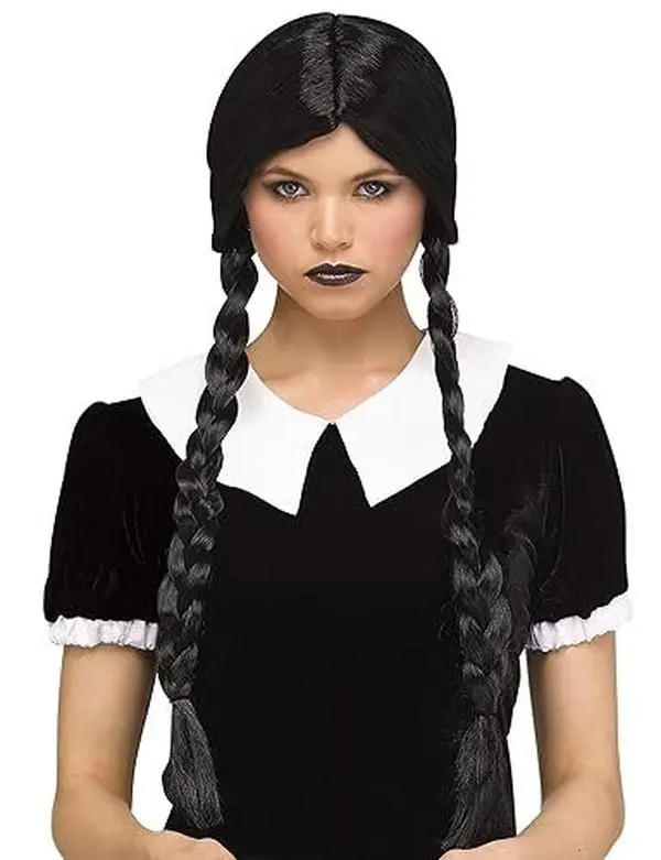 Fun World Women’s Black Braids Costume Wig Accessory, Standard