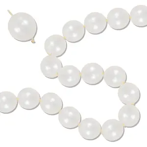 100PCS 6 Inch Pearl Color Quick Link Tails Balloons for Balloon Wall Heart Arch, Perfect for Wedding Birthday Baby Shower Engagement Graduation Party Decorations