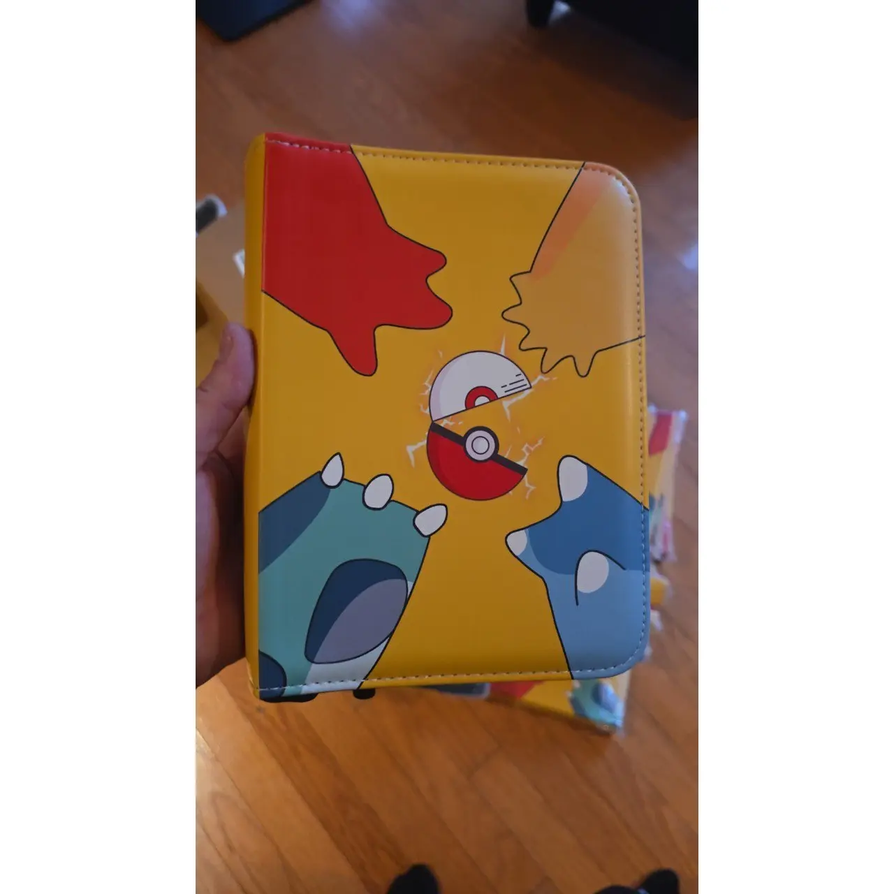 Card Binder 400 Card Capacity Yellow Zipper Album with 50 Removable  4-Pocket - TikTok Shop