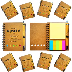 2026 Inspirational Spiral Notebook 10 Sets Portable Employee Appreciation Gifts Bulk Journals with Sticky Note Pen for Teachers Students  Colleagues Volunteer Nurse and Family Thank You Gifts
