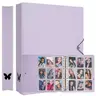 Kpop A4 Butterfly Minimalist Photocard Binder | 9 Pocket Single Side Inner Refills and 2 Divider Acid-Free | Kpop Photocard Binder Decor Lightweight