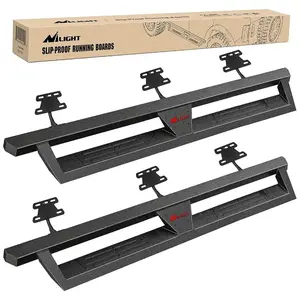 Nilight 2019 2020 2021 2022 2023 Dodge Ram 1500 Quad Cab/Extended Cab Running Boards Dual-Stage Textured Black Powder Coated Slip-Proof Side Step Nerf Bars