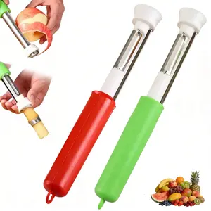 2 in 1 Stainless Steel Fruit Corer & Peeler - 2026 New Kitchen Apple Core Removal Tool (Red+Green, 2 Pcs)