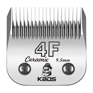 KBDS Ceramic Dog Grooming Blades 4F-9.5mm Compatible with Andis Oster Wahl A5 Clippers Durable Ceramic & Carbon Steel Blades