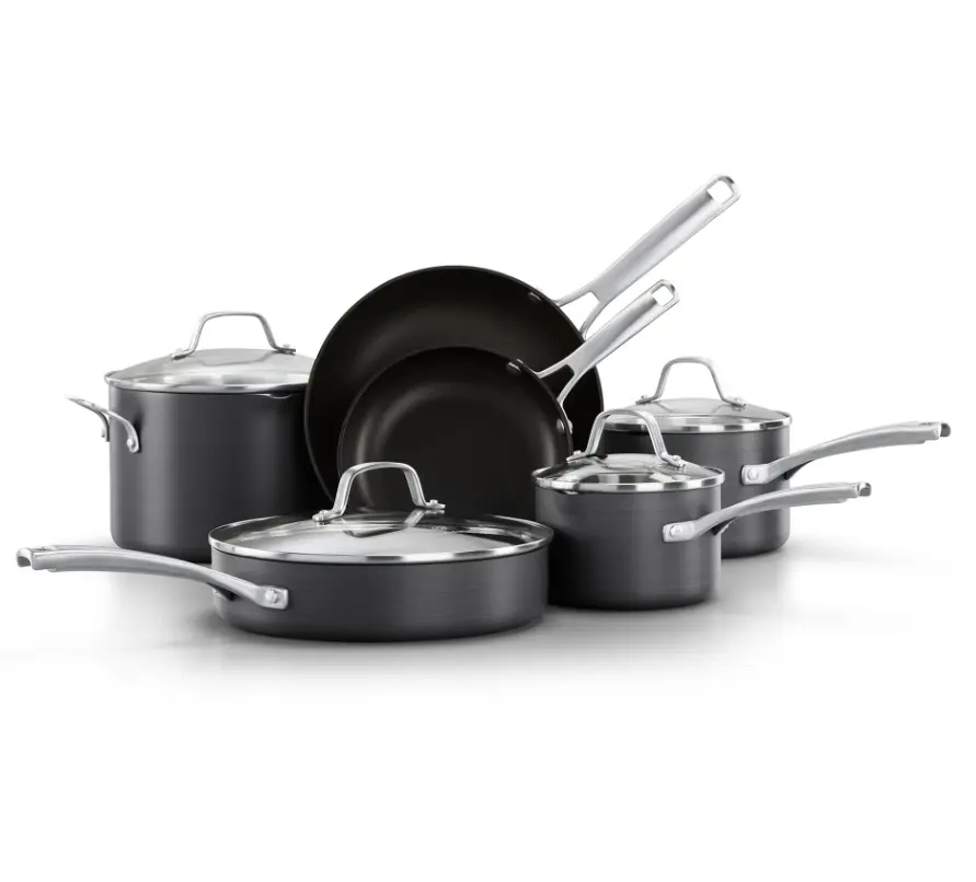 Calphalon Classic AquaShield Nonstick Cookware, 10-Piece Pots and Pans Set