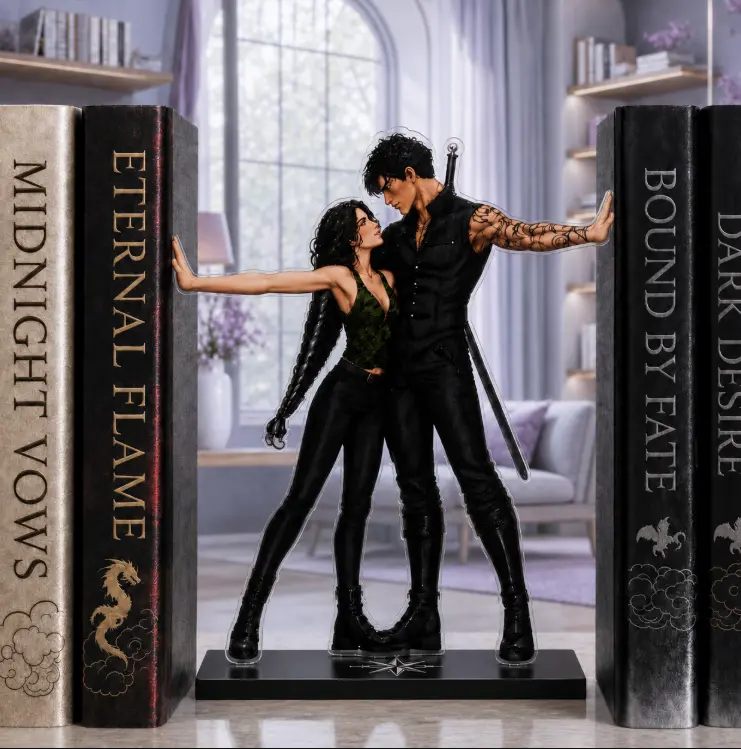 Couple Kiss Bookend Standee, 4th Wing Inspired Acrylic Standee, Acrylic Gift for Friend, Dark Romance
