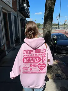 Everything Will Be Okay Hoodie Aesthetic Mental Health Retro Hoodie Self Growth Hoodie Positive Hoodie Therapy Hoodie Mental Illness Hoodie